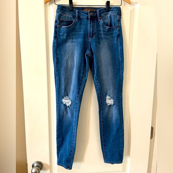 Leith Medium Wash Distressed Ankle Jeans Women’s Size 24 - Picture 1 of 15
